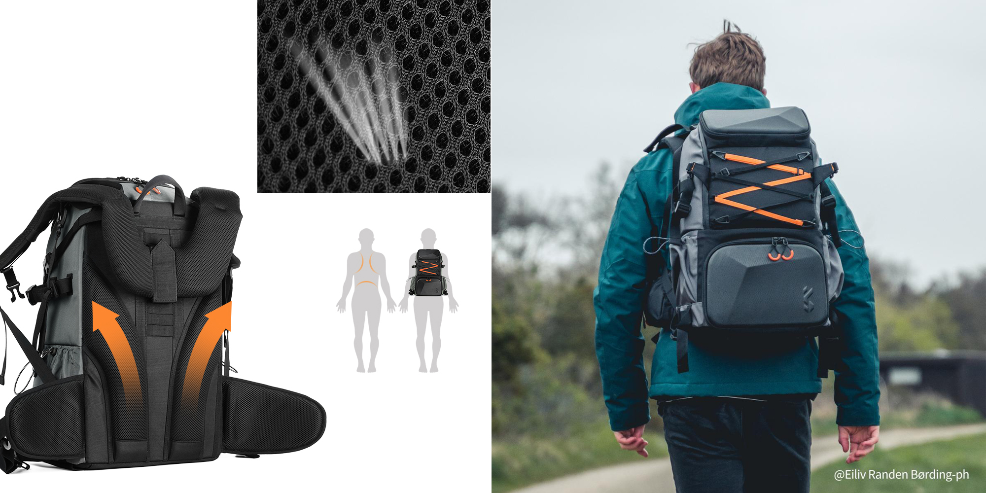 Plecak fotograficzny K&F Concept Star Wander 03 32 l - czarny - Komfort i ergonomia